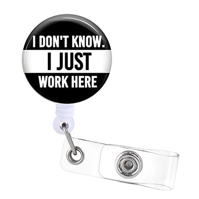 Apparently I'm Dramatic Badge Reel Retractable Fun ID Holder Funny Name Tag  Clip