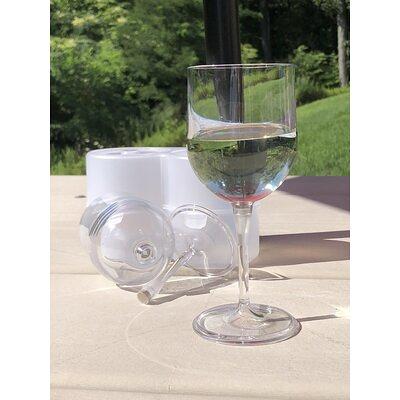 Visions 16 oz. Heavy Weight Clear Plastic Stemless Wine Glass - 64/Case