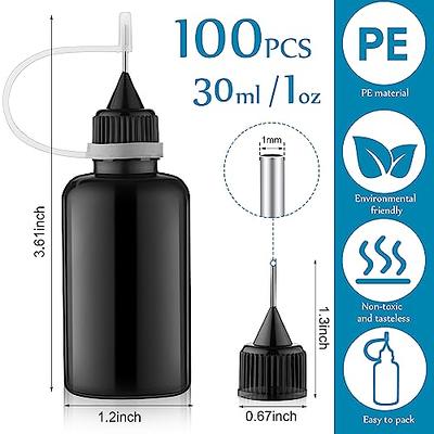 Zhehao 100 Pcs 30 Ml/1 oz Black Needle Tip Glue Bottle Needles Precision  Tip Applicator Bottle Metal Needle Plastic Bottle Lightproof Plastic Bottle  for Alcohol Ink DIY Quilling Craft Acrylic Painting - Yahoo Shopping