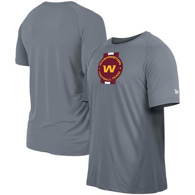 Men's New Era Gray Washington Football Team Training Camp Raglan T