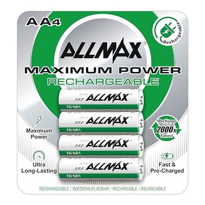 Basics 16-Pack Rechargeable AA NiMH High-Capacity Batteries, 2400  mAh, Recharge up to 400x Times, Pre-Charged