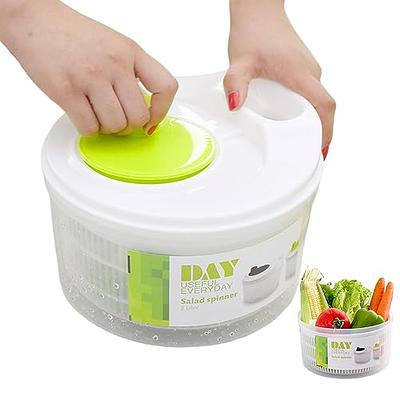 Large Salad Spinner with Washer, Manual Lettuce Spinner Pump Fruit Dryer  Spinner for Vegetable and Fruit with Bowl and Colander Multi-Use Vegetable  Spinner for Home Kitchen Washing & Drying (6 Qt)