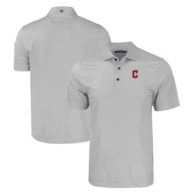 Men's Cutter & Buck White/Gray Chicago Cubs Big & Tall Pike Eco Symmetry  Print Stretch Recycled Polo