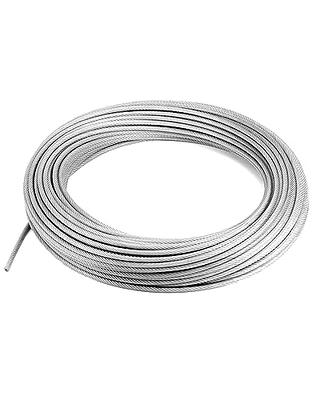 LOZOME 100 Feet 5/128 inch (1.0 mm) Cable Wire Rope 304 Stainless Steel 7x7  Standard with 100pcs Aluminum Crimping Loop for Outdoor, Garden, Kitchen,  Home, Art, Craft - Yahoo Shopping