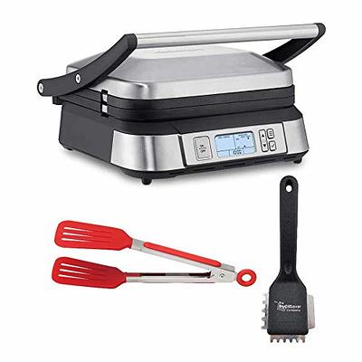 Cuisinart GR-6S Smoke-less Contact Griddler with Heavy Duty Small Grill  Brush and 8-Inch Nylon Flipper Tongs Bundle (3 Items) - Yahoo Shopping