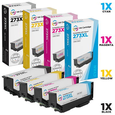 LD Compatible Replacement for Epson 273XL / T273XL020 Pack of 5 High Yield  Black Cartridges for use in Expression XP-520, XP-600, XP-610, XP-620, XP-800,  XP-810 & XP-820 