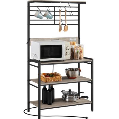 Yaheetech 5-Tier Kitchen Baker's Rack Utility Storage Shelf With 5 Shelves  & Adjustable Feet - Gray