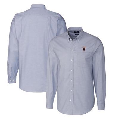 Men's Detroit Tigers Cutter & Buck Charcoal Big & Tall Stretch Oxford Long  Sleeve Button-Down Shirt