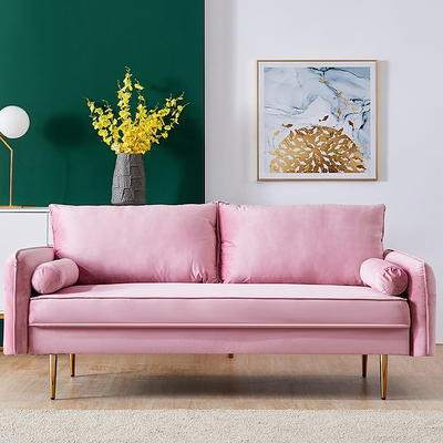 Hommoo 70" Mid Century Sofa, Modern Couch for Living Room, Bedroom, Small  Spaces, Pink - Yahoo Shopping