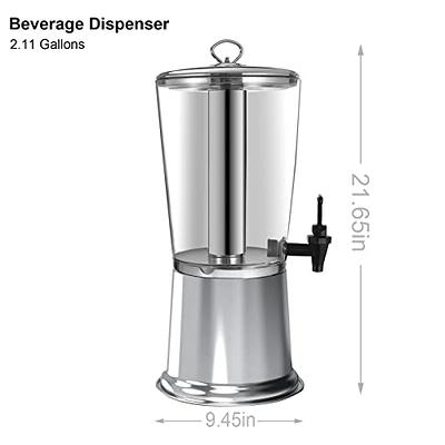 2 Gallon Drink Dispensers for Parties, Stainless Steel Beverage Dispenser  Tea Dispenser, Drink Dispenser for Parties Buffet Catering Hot & Cold Water