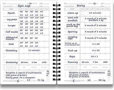 Fitness Journal Workout Planner Gym Notebook,Workout Tracker