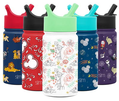 Simple Modern Disney 16oz Classic Tumbler with Straw Lid & Flip Lid -  Travel Mug Gift Vacuum Insulated Coffee Beer Pint Cup - 18/8 Stainless  Steel Water Bottle Disney 