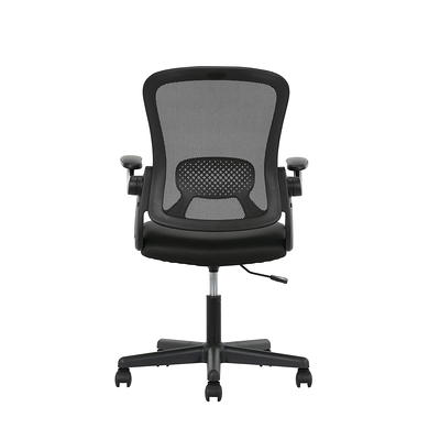 Flash Furniture - High Back Mesh Ergonomic Swivel Office Chair with Flip-Up Arms - Purple