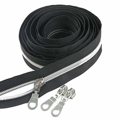 Black - #5 Bronze Nylon Coil Zipper Tape