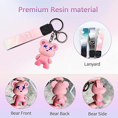 BEXOA Cute Keychain Kawaii Creative Little Bear Liquid Floating