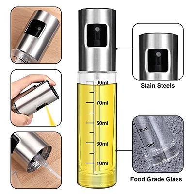 2PCS Stainless Oil Sprayer Cooking Mister Spray Fine Bottle