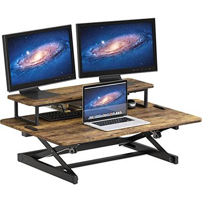 SHW 32-Inch Height Adjustable Standing Desk Converter Riser