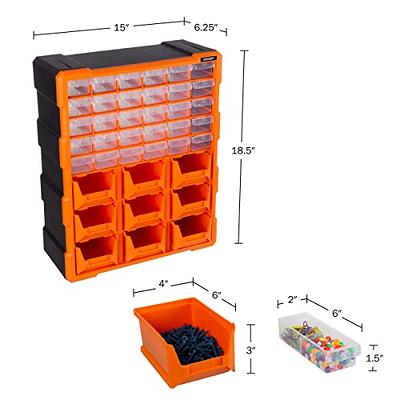 Plastic Storage Drawers - 39-Drawer Screw Organizer - Craft Cabinet for  Storing Hardware, Beads, or Toys - Garage Organization by Stalwart (Black)  - Yahoo Shopping