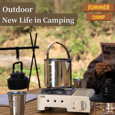 Camping Kettle | 1L Stainless Outdoor Kettle | Portable Lightweight Camp  Kettle Camp Tea Pot For Bushcraft And Outdoor Campfire Use