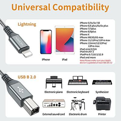 Cable Matters USB C Printer Cable 6.6 ft (USB C to USB B Cable) Compatible  with Printer, MIDI Controller, MIDI Keyboard and More in Black - 6.6 Feet