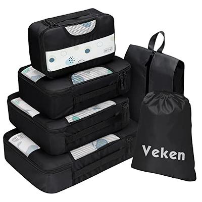 Veken 8 Set Packing Cubes for Suitcases, Travel Essentials Bag Organizers for Carry On, Luggage Organizer Bags Set for Travel Accessories in 4 Sizes (