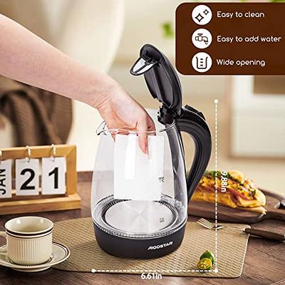 Glass Tea Pot for Steaming with Electric Ceramic Base - High Borosilicate  Material 