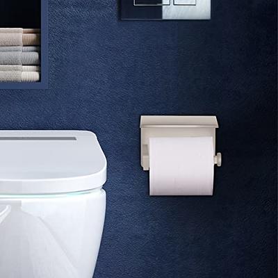 VAEHOLD Self Adhesive Toilet Paper Holder with Phone Shelf Stainless Steel  Wall Mounted Toilet Paper Roll Holder - Rustproof and Bathroom Washroom Tissue  Roll Holder with Storage Shelf - Gold - Yahoo Shopping