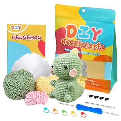 Beginners Crochet Kit, Dinosaur Doll DIY Crochet Animal Kit, Complete  Knitting Kit with Yarn, Step-by-Step Instruction Video for Beginners,  Crochet