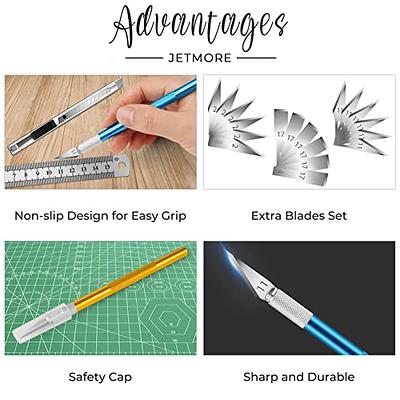 DIYSELF 1PCS Hobby Knife Exacto Knife with Safety Cap and 20PCS Craft Knife  Blades for Modeling, Scrapbooking, Stencil, Precision Knife