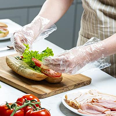 1000 Poly Disposable Kitchen Gloves Medium, BPA Free, Food Grade