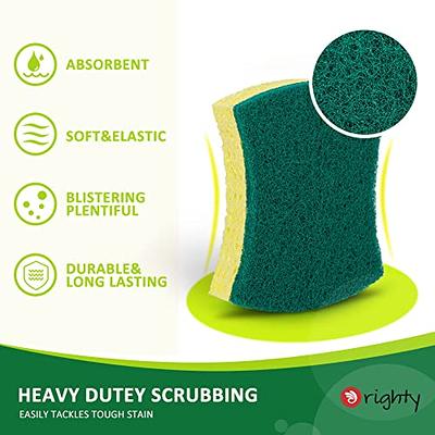 SmilePowo 12 Pack Scrub Sponge,Bulk Sponges,Dual-Sided Multi-Functional  Premium Cleaning Sponges,Dishwashing Sponge for Heavy Duty Scouring