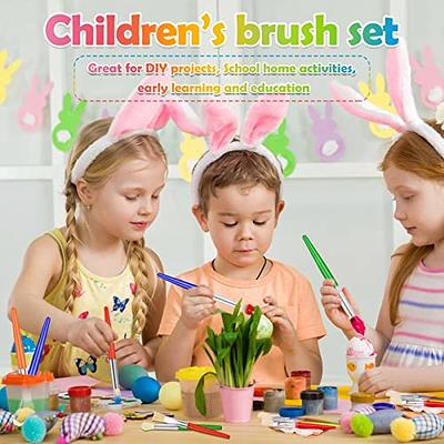 Paint Brushes for Kids, 8 Pcs Big Washable Chubby Toddler Paint