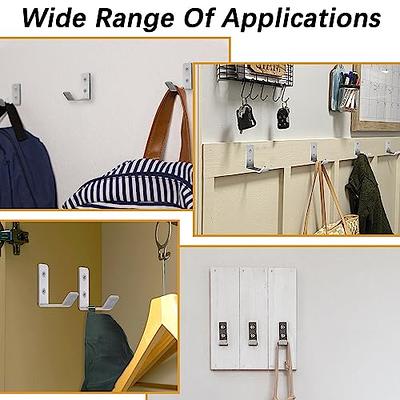 6pcs White Self-adhesive Hooks, No Need To Drill, Ideal For Hanging Clothes  Behind The Doors In Bathroom, Bedroom, Kitchen And Living Room