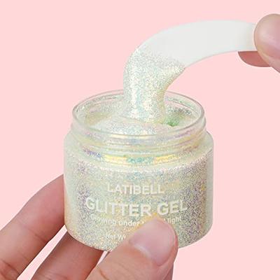 LATIBELL Body Glitter Spray, Silver Glitter Spray for Hair and