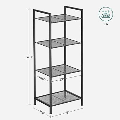 Telescopic Shower Rack with 4 Tier Expandable Bath Shelf Bath