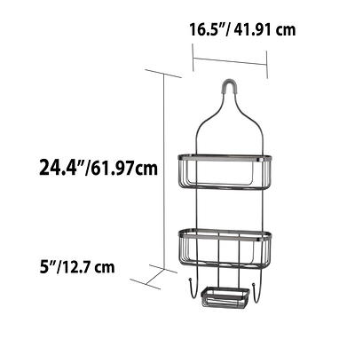 Home Basics Heavy Weight Satin Nickel Shower Caddy, SHOWER