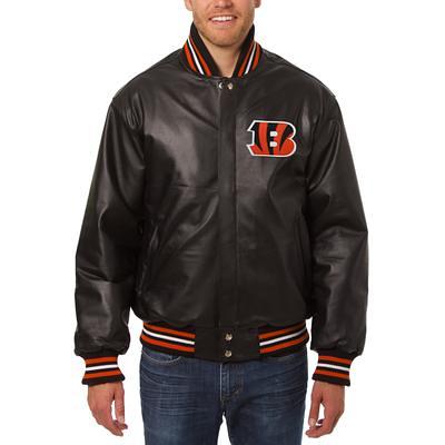 Men's JH Design Black Cincinnati Bengals Leather Full-Snap Jacket - Yahoo  Shopping