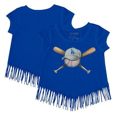 Los Angeles Dodgers Tiny Turnip Infant Girl Teddy Bodysuit - Royal