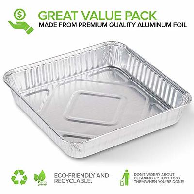 Stock Your Home 9x9 Aluminum Foil Pans - 8.75 L Rim (30 Pack