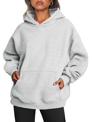 Women's Oversized Hoodies with Pockets Fleece Casual Athletic Sweatshirts  Solid Long Sleeve Pullover 2023 Fall Tops