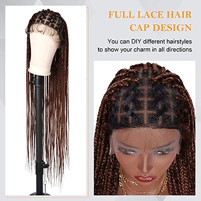 30 inch Braided Wigs Synthetic Lace Front Wig for Black Women