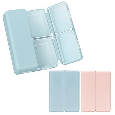 Cute Pill Organizer 3 Times a Day, Amoos PU Leather Pill Case for