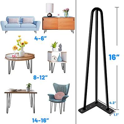 BENTISM Hairpin Table Legs 40 Black Set of 4 Desk Legs 880lbs