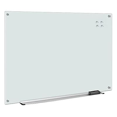 Basics Glass Dry-Erase Board - White, Magnetic, 4 Feet x 3 Feet