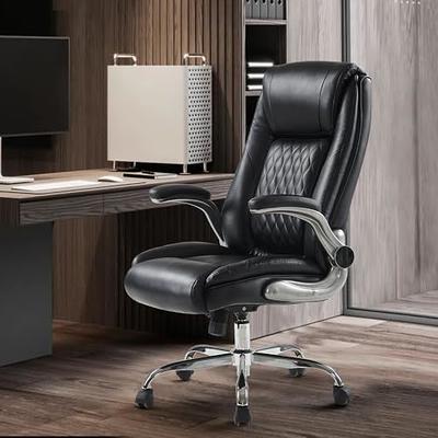 Efomao Desk Office Chair,Big High Back PU Leather Computer Chair