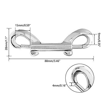 2pcs Solid Brass Double End Snap Hook Bolt Trigger Clip Heavy Duty