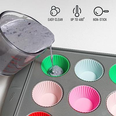 Silicone Cupcake Baking Cups, Heavy Duty Silicone Baking Cups, Reusable &  Non-stick Muffin Cupcake Liners For Party Halloween Christmas Bakery Molds  S