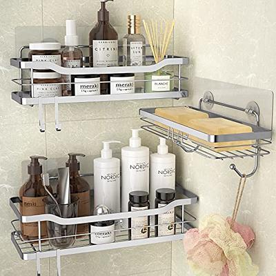 Livingpai Shower Caddy Bathroom Organizer, Wall Mount Shower Organizer, Rustproof Stainless Steel Shower Shelves, Bathroom Shelves for Bathroom, Toile