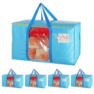 BlissTotes Large Moving Boxes with Zippers & Handles Moving Supplies with  lids, Heavy Duty Totes for Storage Bags for Space Saving, Fold Flat, Moving