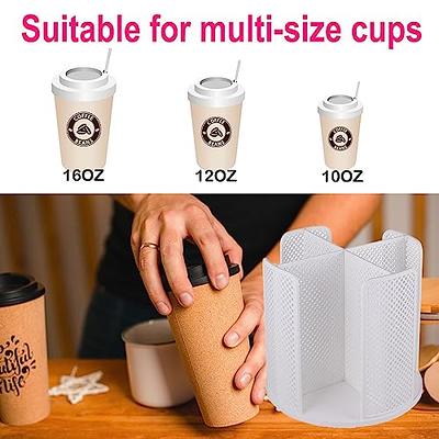 3 Compartments Acrylic Coffee Cup Dispenser Organizer Paper Cup Lid Sleeve  Holder Disposable Cup Organizer Coffee Shop Supplies Paper Cup Holder Cup